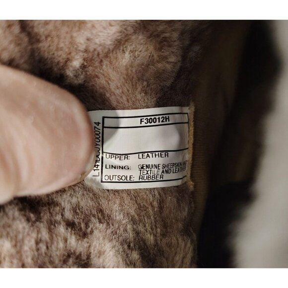 UGG Size 6 Lynnea Chestnut Studded Distressed Clog Boot Foldover Shearling Cuff - Picture 10 of 11